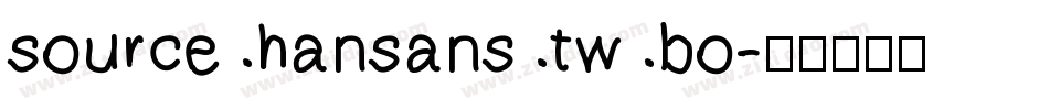 source hansans tw bo字体转换